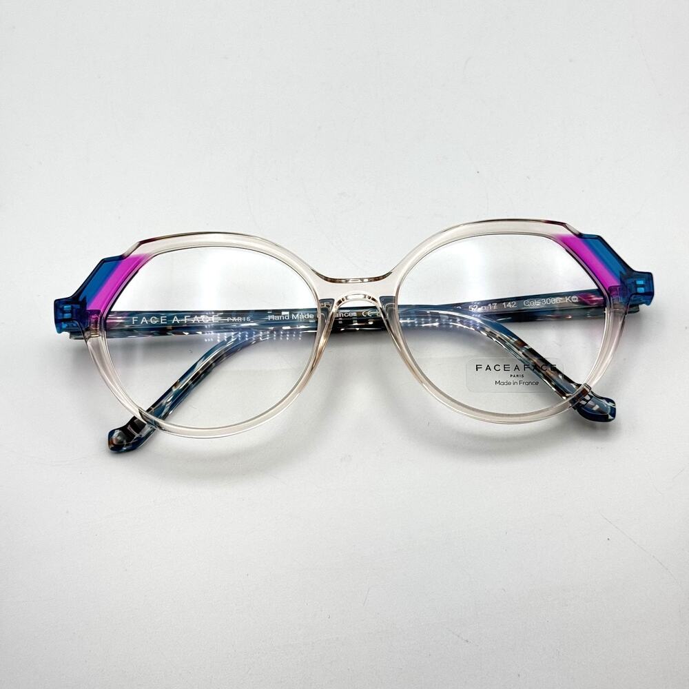 Face a Face Eyeglass Frames MOVES 2 3006 Pink Blush Crystal Frame 52-17-142 NEW